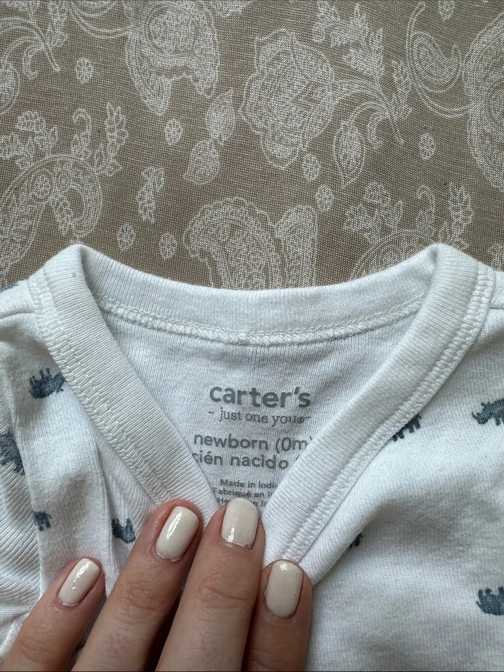 Carter's Print Set & Forest Green Waffle Knit Set